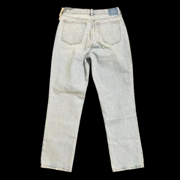 NWT Abercrombie & Fitch The 90"s Straight Mid Rise Curve Love Size 28 6 Short - Picture 5 of 16